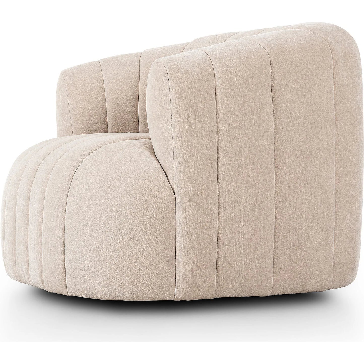 027 SI-2257080 | Closeup | Elliana Swivel Chair by Four Hands. Made from 100% polyester, poplar plywood in a modern style.
