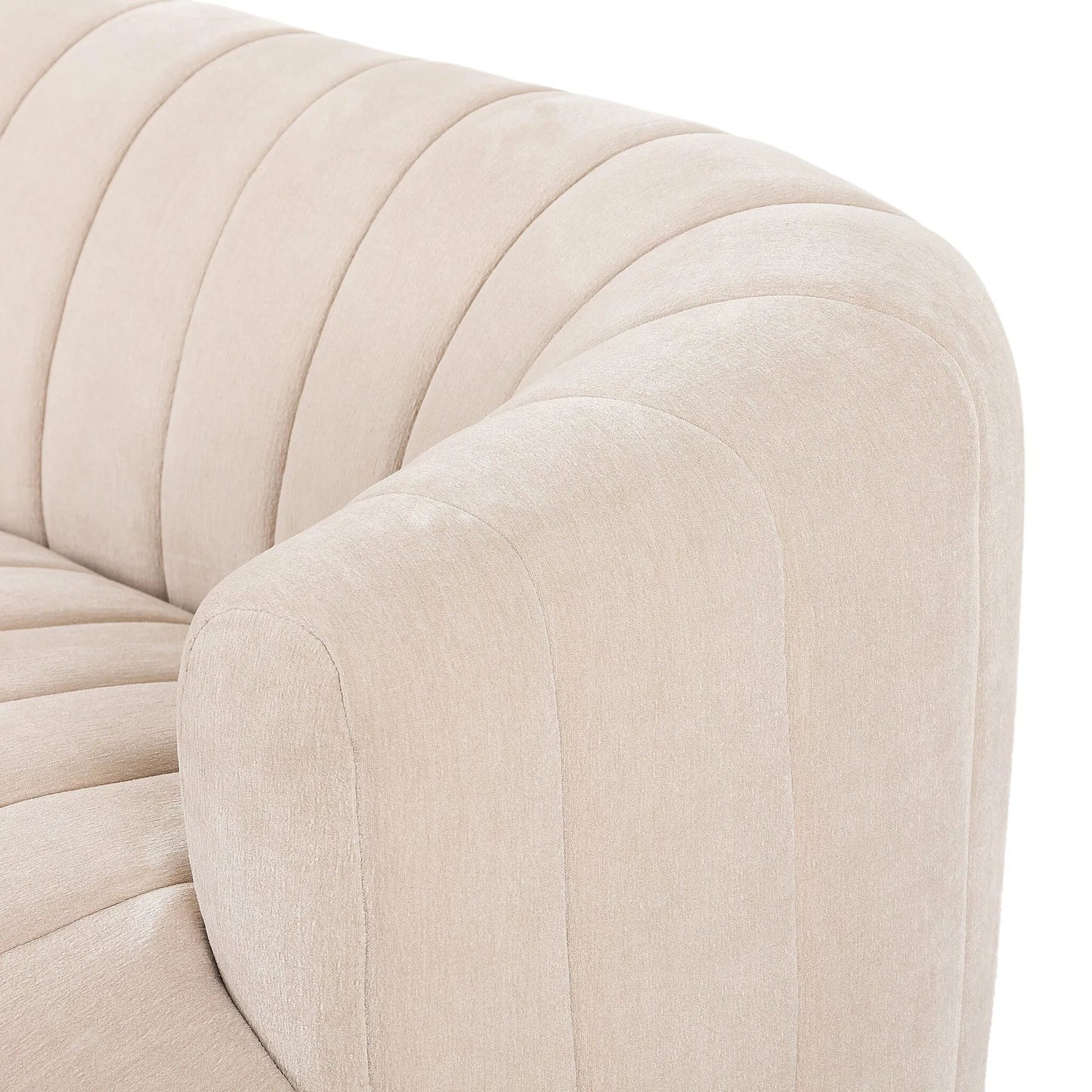 004 SI-2320047 | Closeup | Elliana Sofa by Four Hands in blamont cream. Made from 100% polyester in a unique style.