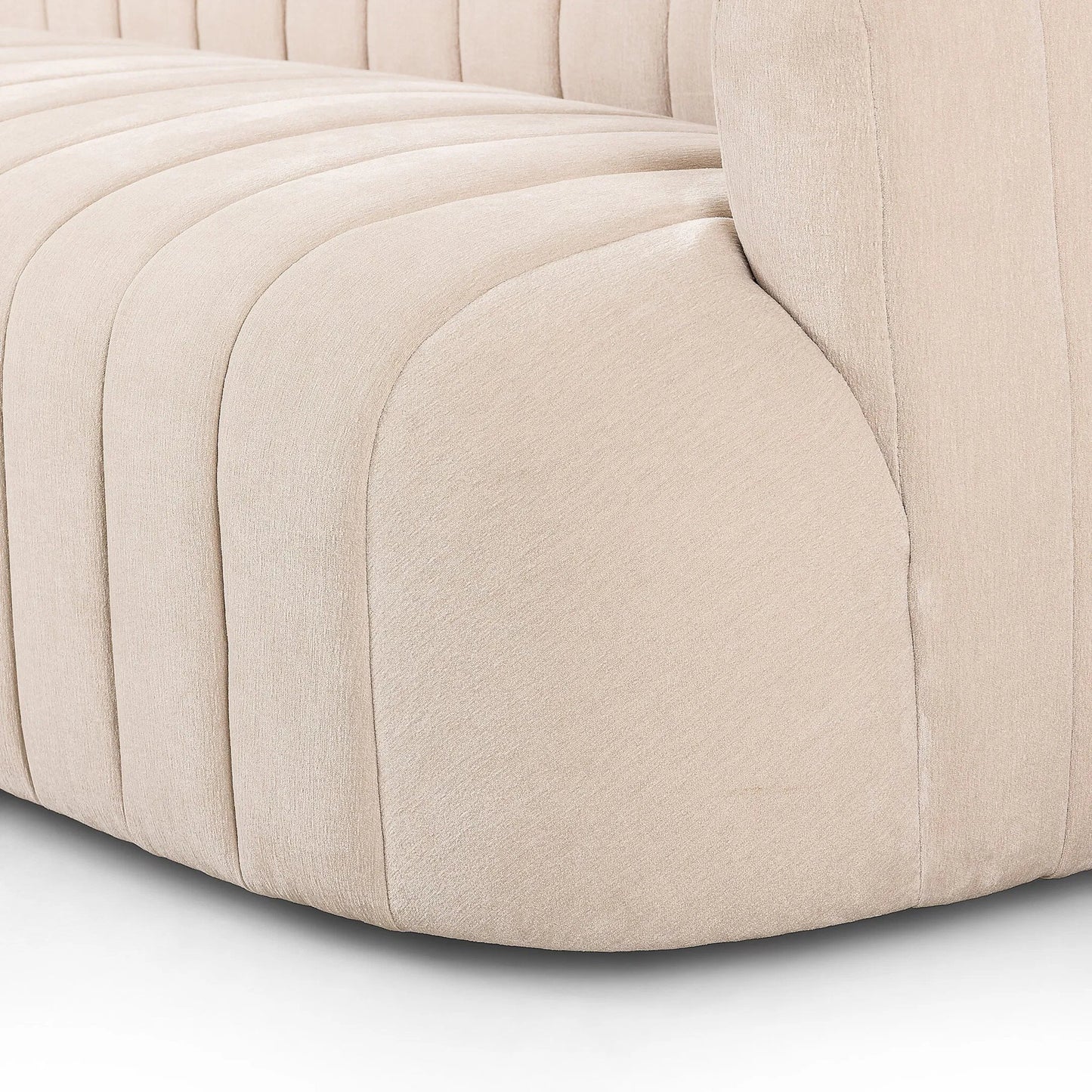 003 SI-2320047 | Closeup | Elliana Sofa by Four Hands in blamont cream. Made from 100% polyester in a unique style.