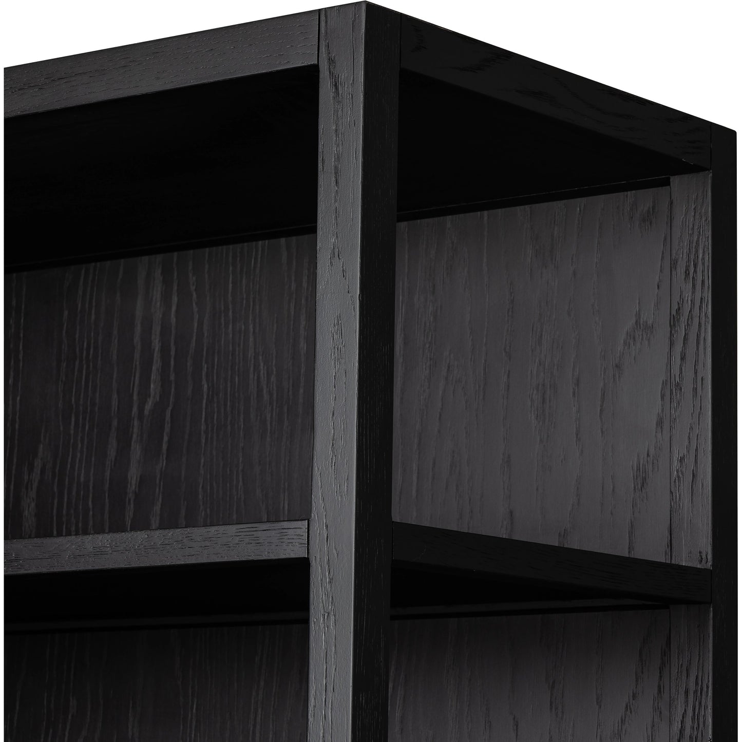 002 SI-1977380 | Additional Silo | Hopkins Bookcase by Four Hands in brushed ebony oak. Made from solid oak, oak veneer, iron in a modern style.