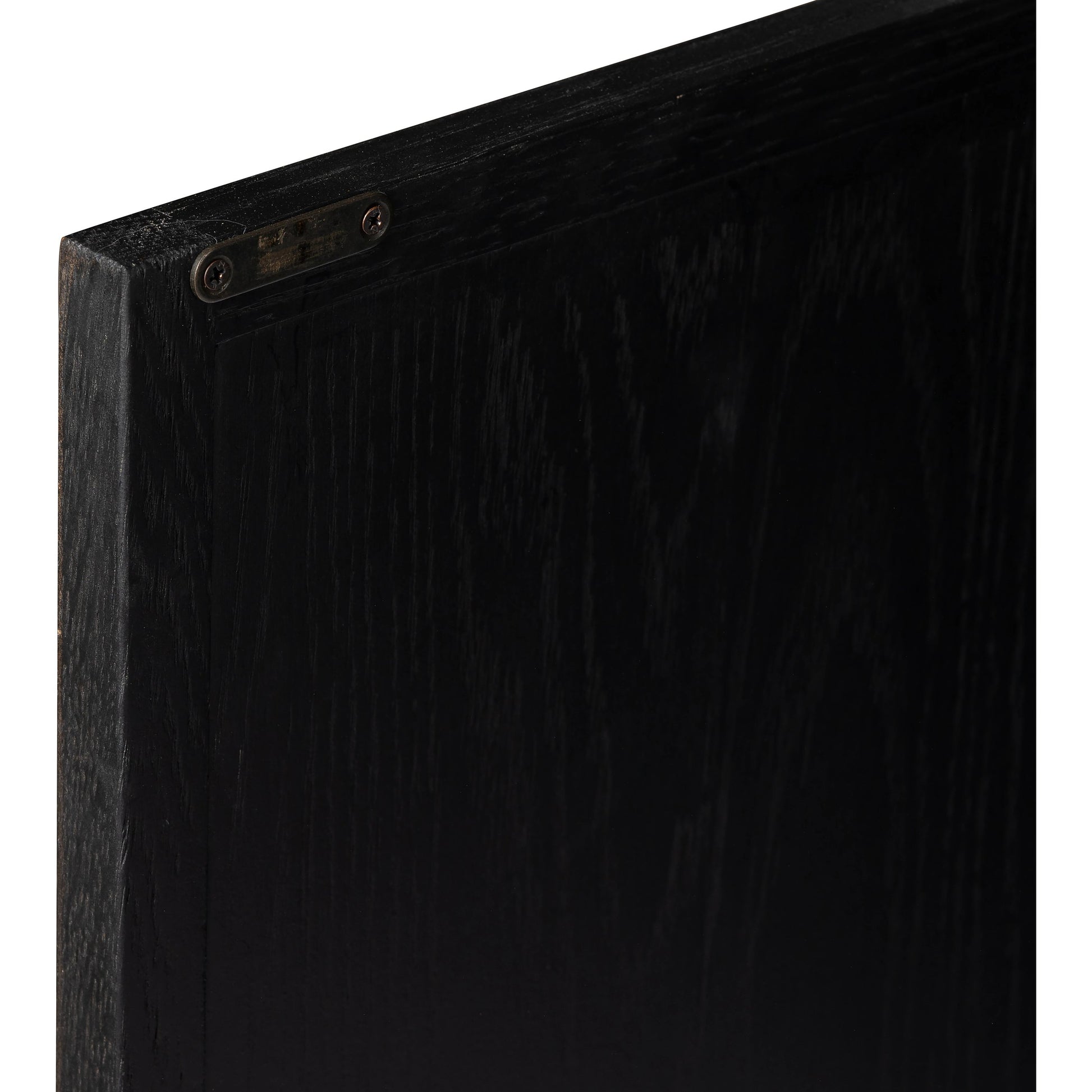 Hopkins Bookcase by Four Hands in brushed ebony oak. Made from solid oak, oak veneer, iron in a modern style.