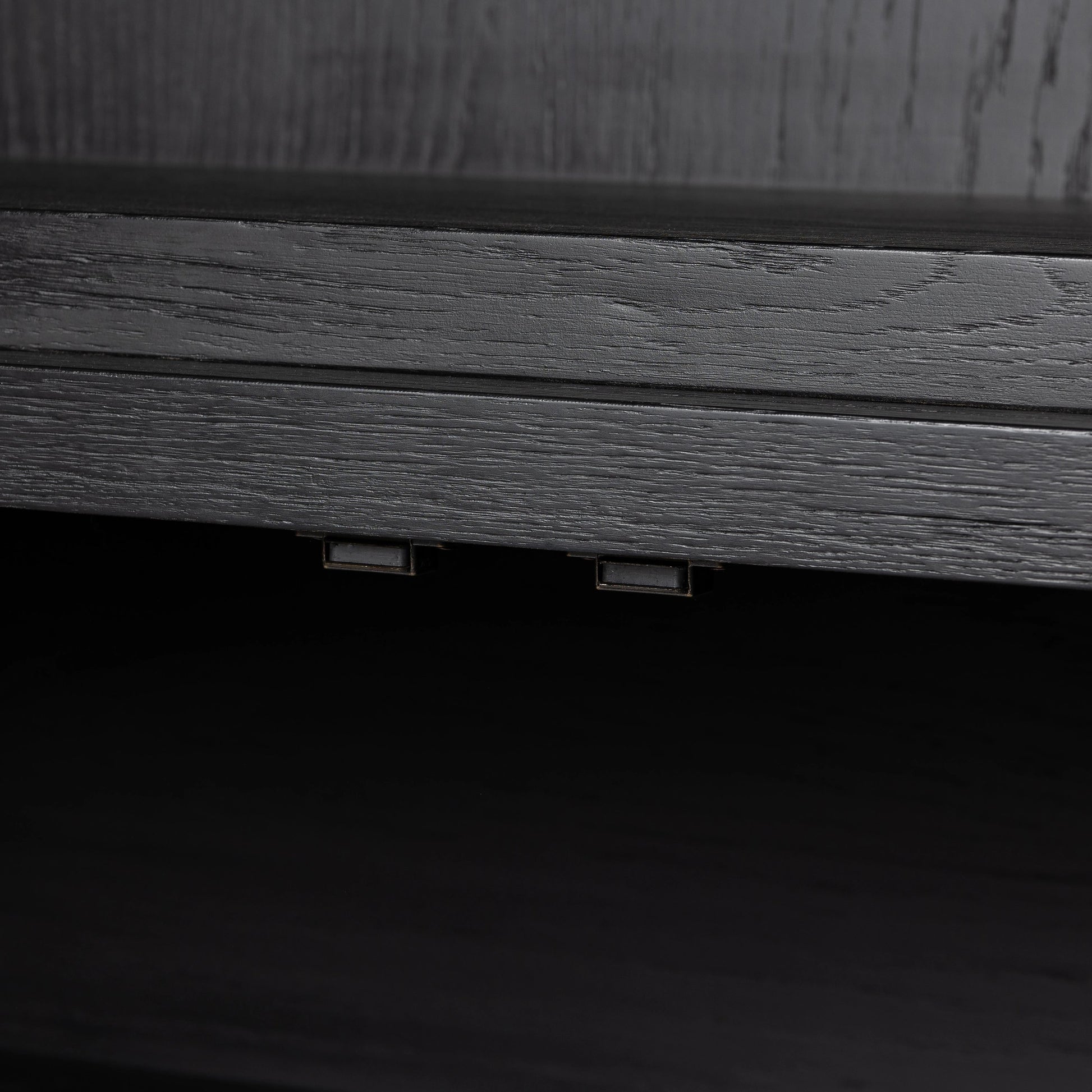 Hopkins Bookcase by Four Hands in brushed ebony oak. Made from solid oak, oak veneer, iron in a modern style.