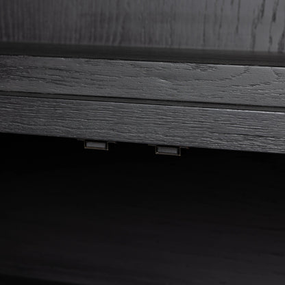 Hopkins Bookcase by Four Hands in brushed ebony oak. Made from solid oak, oak veneer, iron in a modern style.