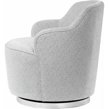 Hobart Casual Swivel Chair by Uttermost. Made from plywood, stainless steel, fabric, foam in a modern style.