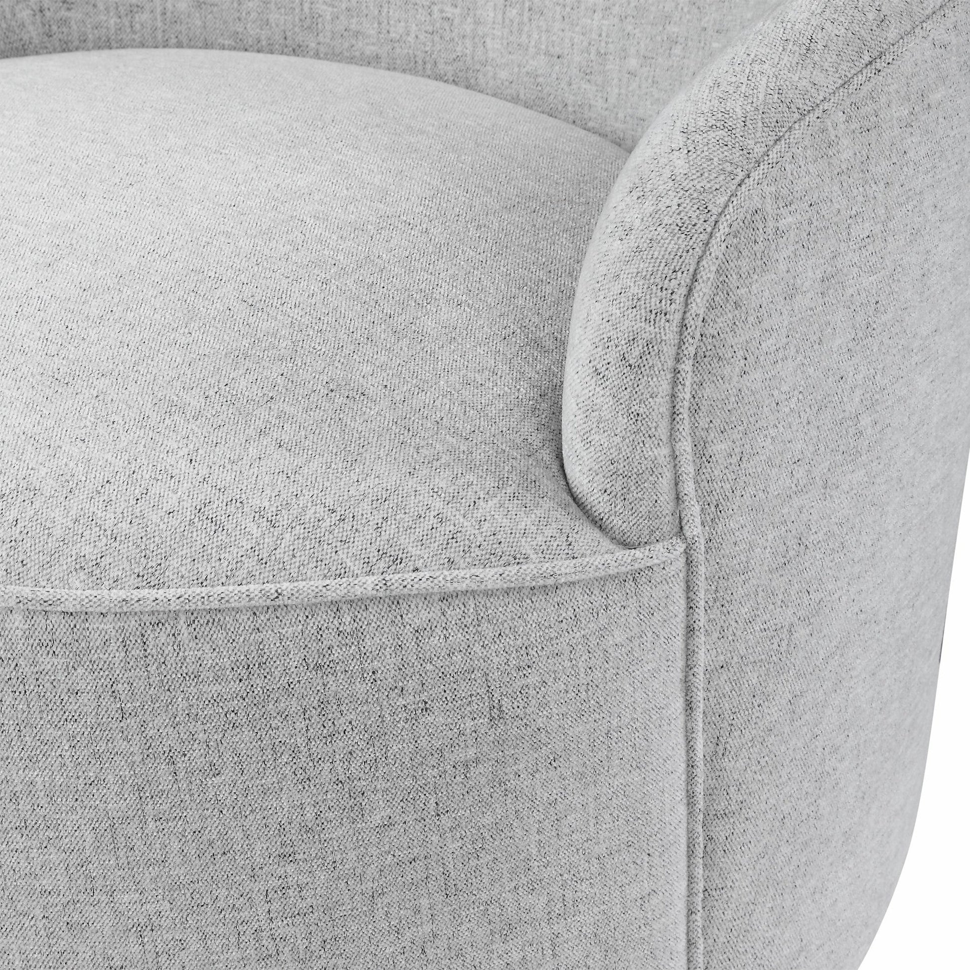 Hobart Casual Swivel Chair by Uttermost. Made from plywood, stainless steel, fabric, foam in a modern style.