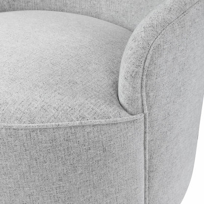 Hobart Casual Swivel Chair by Uttermost. Made from plywood, stainless steel, fabric, foam in a modern style.