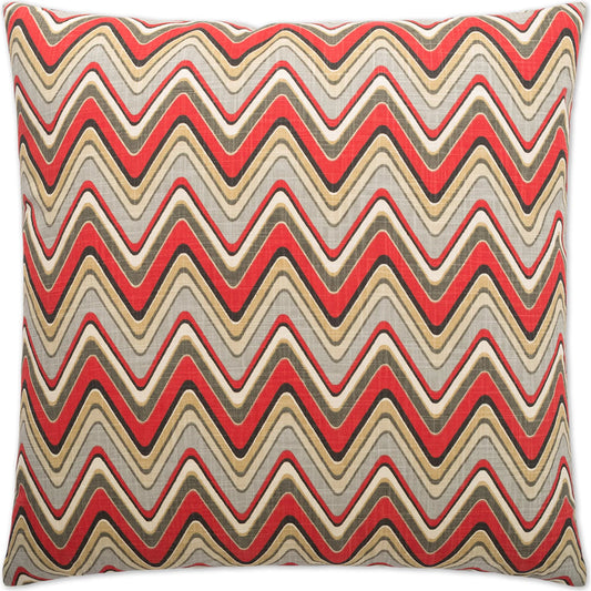 Sand Art Pillow by DV Kap Home in red. Made from 100% cotton in a unique style.