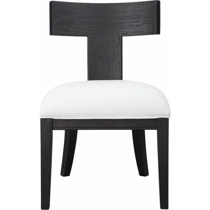 Idris Armless Chair by Uttermost. Made from birch solid wood, bent wood, plywood, foam, fabric in a modern style.