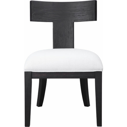 Idris Armless Chair by Uttermost. Made from birch solid wood, bent wood, plywood, foam, fabric in a modern style.