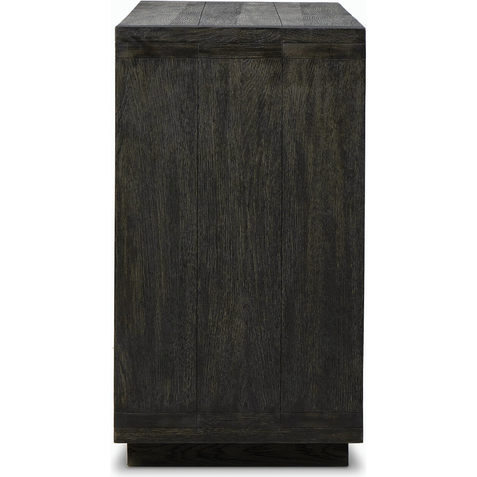 Warby 6 Drawer Dresser by Four Hands in worn oak veneer and worn oak veneer. Made from oak veneer, solid oak in a modern style.