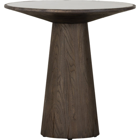 001 SI-1977811 | Primary Silo | Skye End Table by Four Hands in weathered dark elm, white marble. Made from solid marble, solid reclaimed elm, solid oak in a modern style.