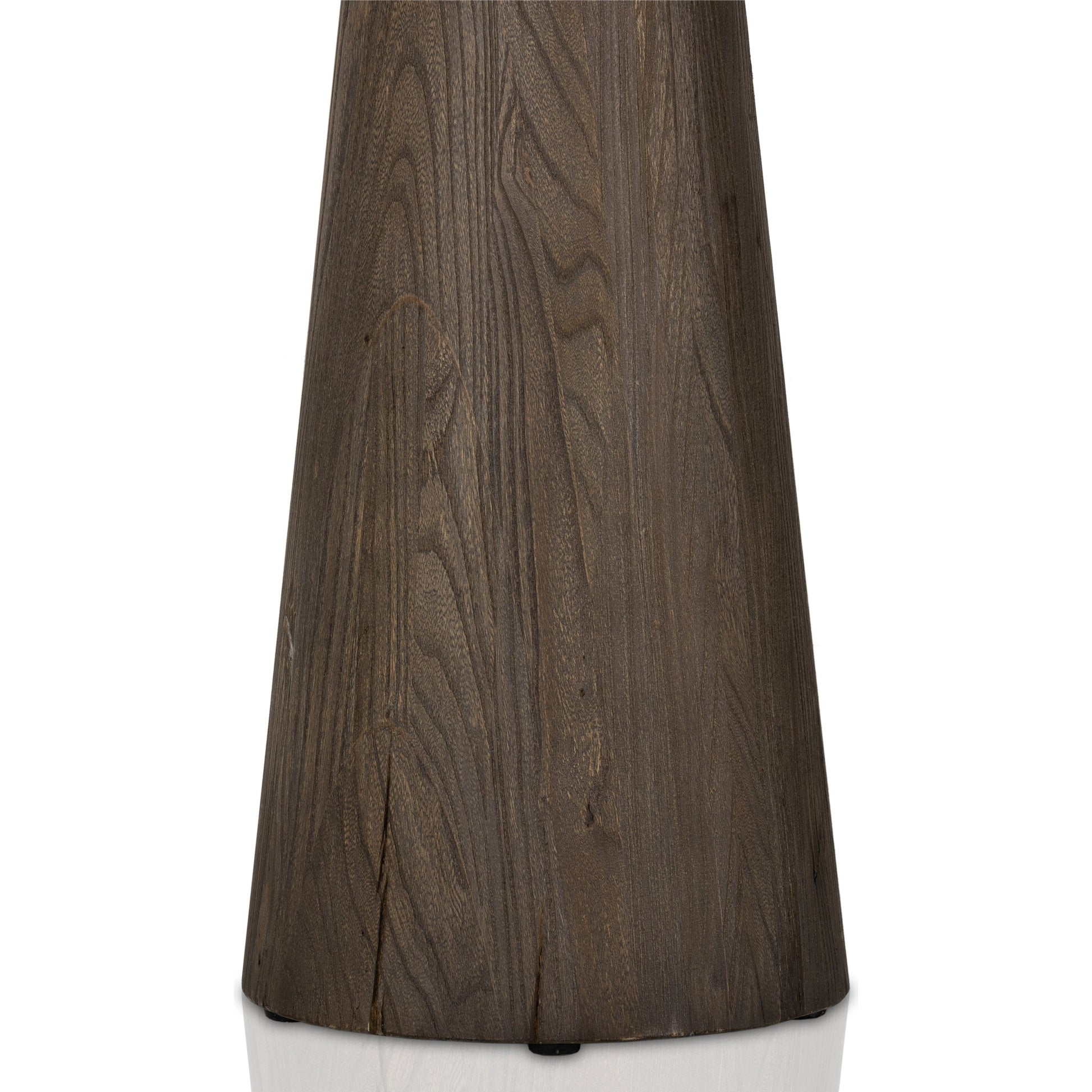 Skye End Table by Four Hands in weathered dark elm, white marble. Made from solid marble, solid reclaimed elm, solid oak in a modern style.