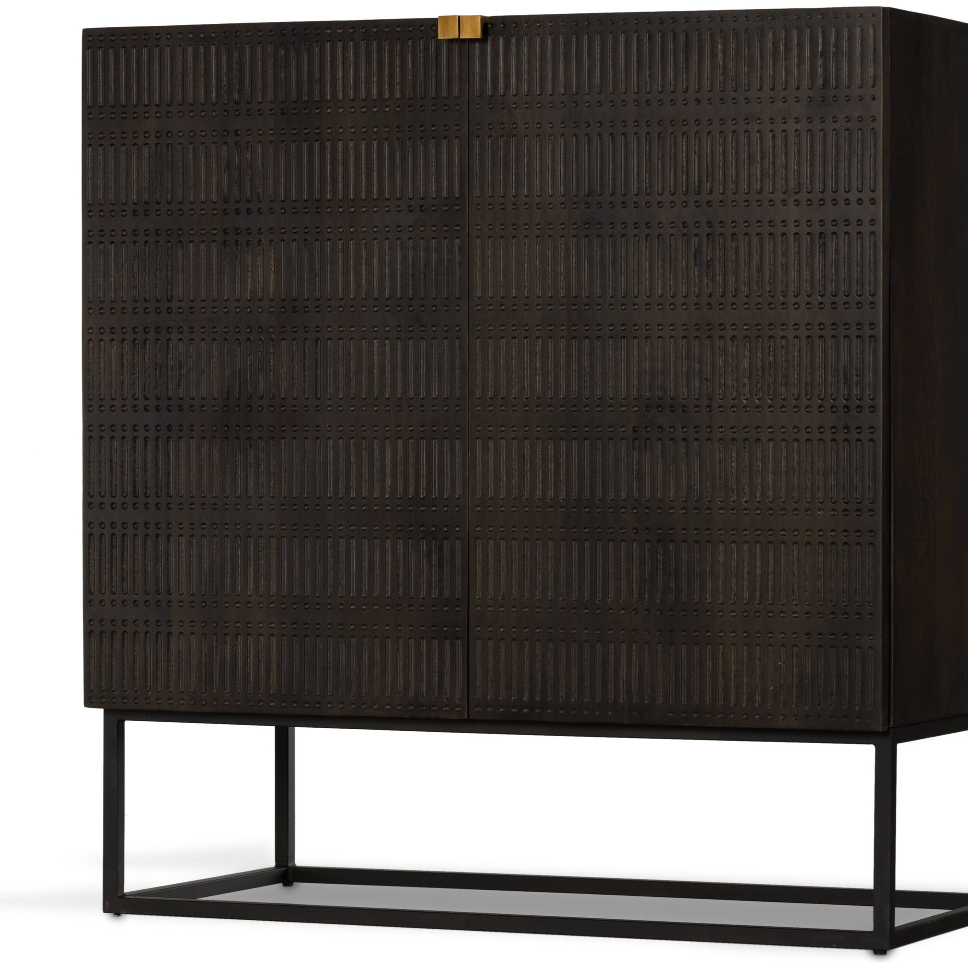 Kelby Bar Cabinet by Four Hands. Made from iron, solid mango in a modern style.