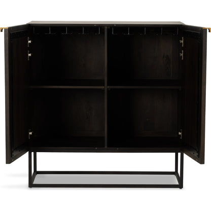 Kelby Bar Cabinet by Four Hands. Made from iron, solid mango in a modern style.