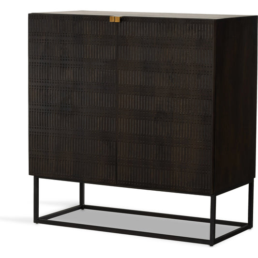 001 SI-1977435 | Additional Silo | Kelby Bar Cabinet by Four Hands. Made from iron, solid mango in a modern style.
