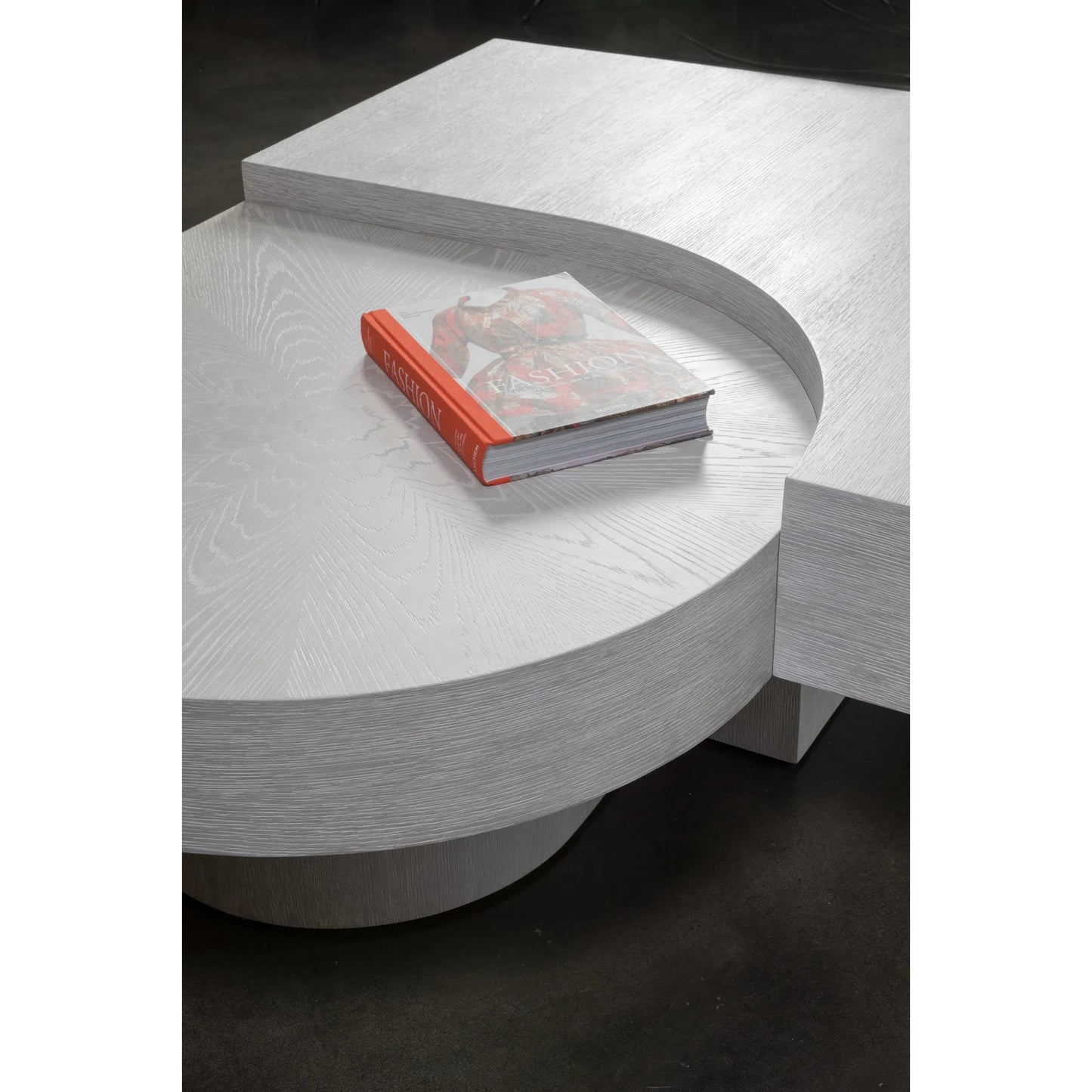 002 SI-2243909 | Closeup | Maxwell Split Level Cocktail Table by Artistica Home in misty white gray. Made from unique in a modern style.