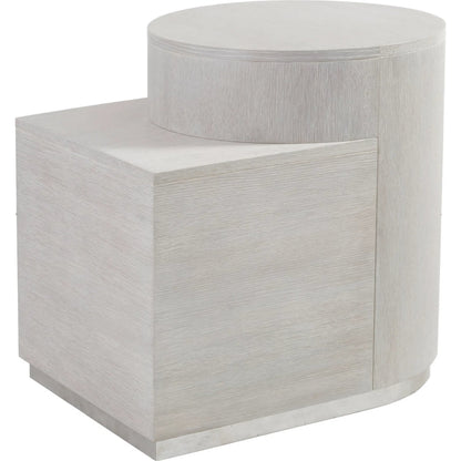 Maxwell Split Level End Table by Artistica Home in misty white gray. Made from unique in a modern style.