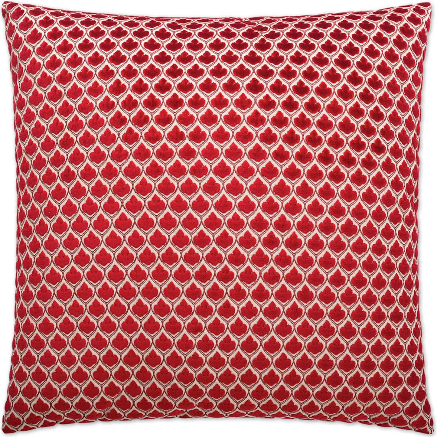 000 SI-2382035 | Primary Silo | Posh Pillow by DV Kap Home in red. Made from 60% polyester, 40% acrylic in a eclectic & global style.