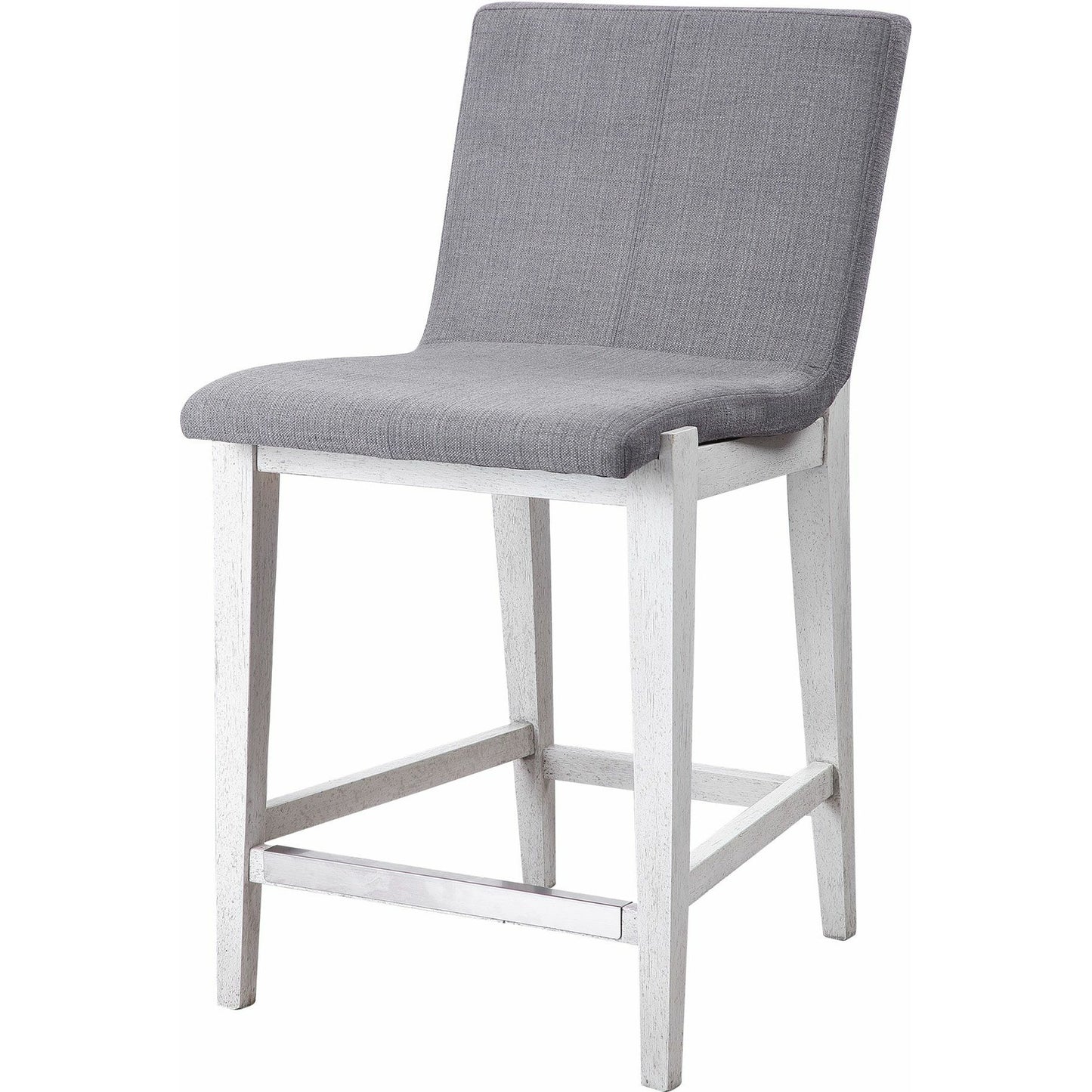 001 SR-801637 | Primary Silo | Brazos Counter Stool by Uttermost in gray. Made from rubber wood, plywood, fabric, foam in a modern style.