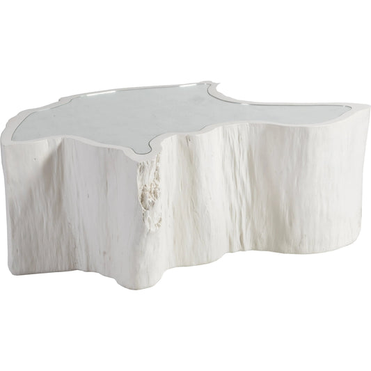 Capitola Asymmetrical Cocktail Table by Artistica Home in white. Made from unique in a unique style.