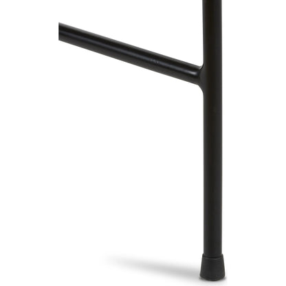 Wharton Outdoor Bar Stool by Four Hands in black rope and satin black. Made from iron, 100% polyester in a modern style.
