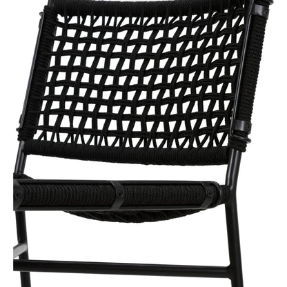 Wharton Outdoor Counter Stool by Four Hands in earth rope and satin black. Made from iron, 100% polyester in a modern style.