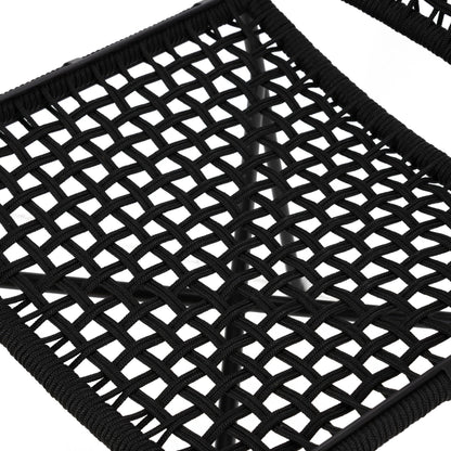 Wharton Outdoor Dining Chair by Four Hands in earth rope and satin black. Made from iron, 100% polyester in a modern style.