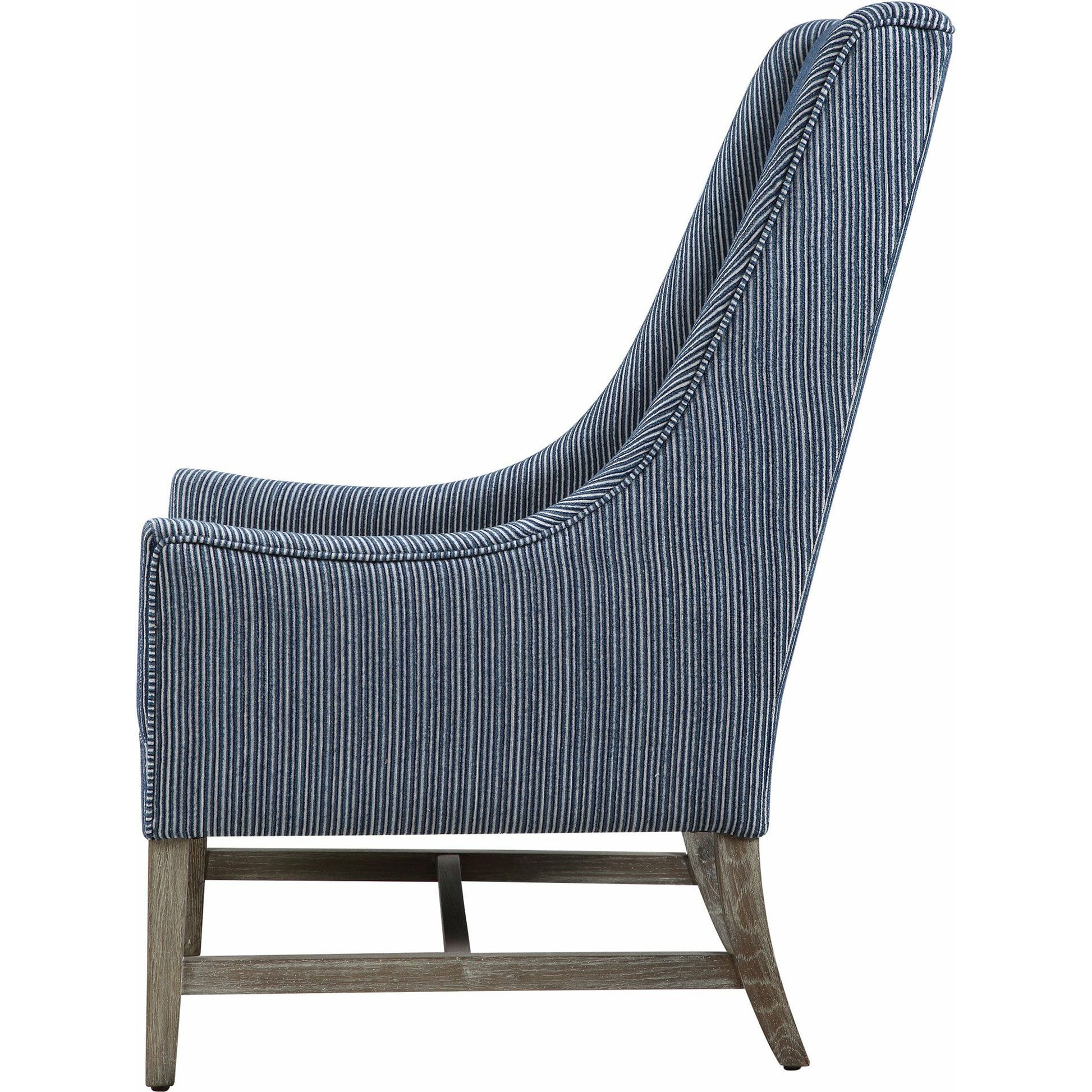 Galiot Wingback Accent Chair by Uttermost. Made from rubber wood, eucalyptus, fabric, foam, plywood in a modern style.
