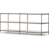 Antique Brass, Polished White Marble