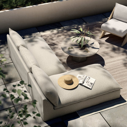 Grant Outdoor 2-PC Sectional by Four Hands. Made from 100% olefin, 91% polyurethane foam pad, 9% polyester fiber batting in a transitional style.