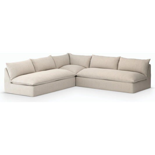 Grant Outdoor 3-PC Sectional by Four Hands. Made from 100% olefin, 91% polyurethane foam pad, 9% polyester fiber batting in a transitional style.
