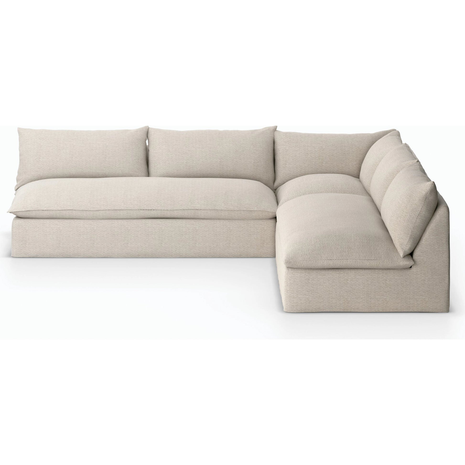 Grant Outdoor 3-PC Sectional by Four Hands. Made from 100% olefin, 91% polyurethane foam pad, 9% polyester fiber batting in a transitional style.
