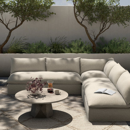 Grant Outdoor 3-PC Sectional by Four Hands. Made from 100% olefin, 91% polyurethane foam pad, 9% polyester fiber batting in a transitional style.