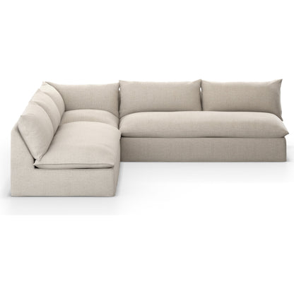 Grant Outdoor 3-PC Sectional by Four Hands. Made from 100% olefin, 91% polyurethane foam pad, 9% polyester fiber batting in a transitional style.