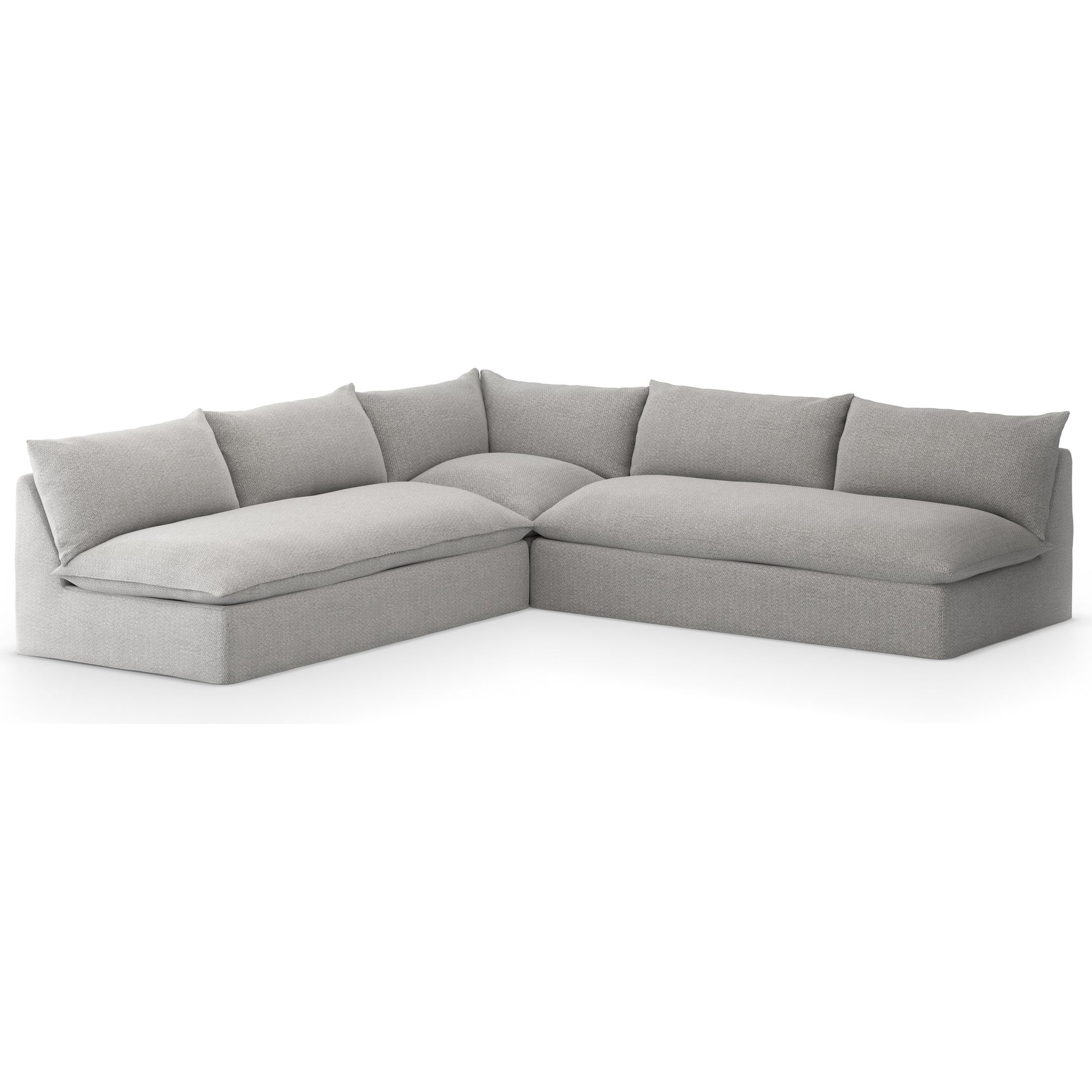 Grant Outdoor 3-PC Sectional by Four Hands. Made from 100% olefin, 91% polyurethane foam pad, 9% polyester fiber batting in a transitional style.
