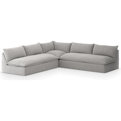 Grant Outdoor 3-PC Sectional by Four Hands. Made from 100% olefin, 91% polyurethane foam pad, 9% polyester fiber batting in a transitional style.