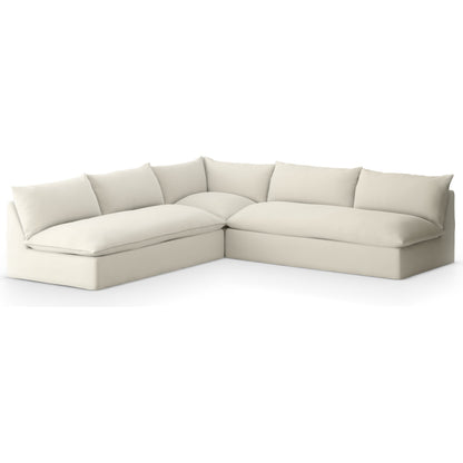 Grant Outdoor 3-PC Sectional by Four Hands. Made from 100% olefin, 91% polyurethane foam pad, 9% polyester fiber batting in a transitional style.