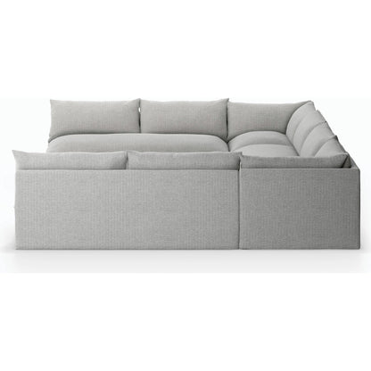 Grant Outdoor 5-PC Sectional by Four Hands in faye ash. Made from 100% olefin, 91% polyurethane foam pad, 9% polyester fiber batting in a transitional style.