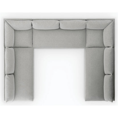 Grant Outdoor 5-PC Sectional by Four Hands in faye ash. Made from 100% olefin, 91% polyurethane foam pad, 9% polyester fiber batting in a transitional style.