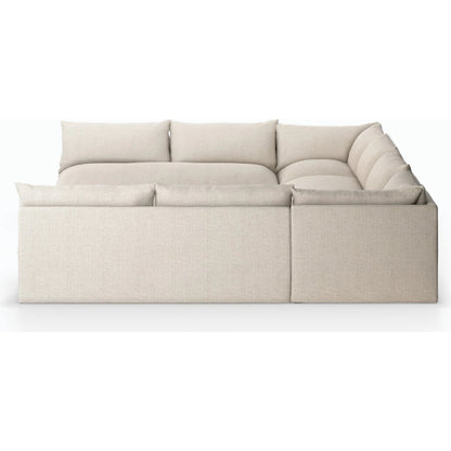 Grant Outdoor 5-PC Sectional by Four Hands in faye ash. Made from 100% olefin, 91% polyurethane foam pad, 9% polyester fiber batting in a transitional style.