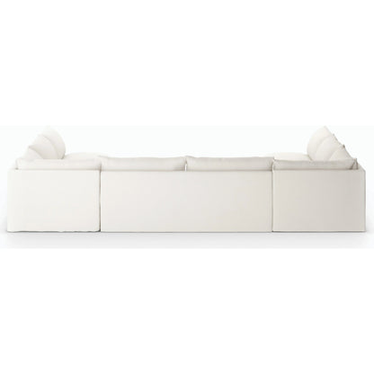 Grant Outdoor 5-PC Sectional by Four Hands in faye ash. Made from 100% olefin, 91% polyurethane foam pad, 9% polyester fiber batting in a transitional style.