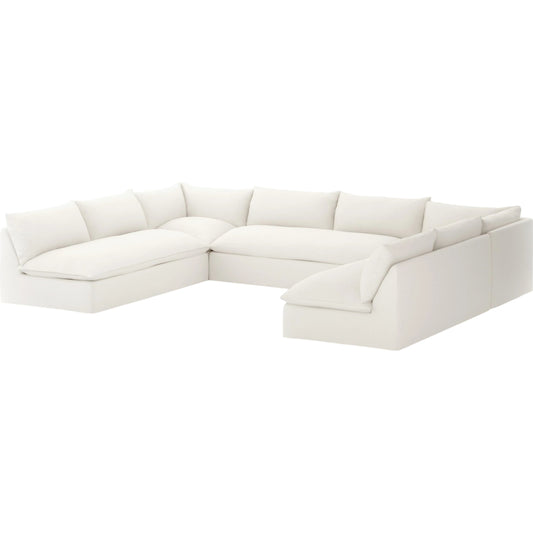 Grant Outdoor 5-PC Sectional by Four Hands. Made from 100% olefin, 91% polyurethane foam pad, 9% polyester fiber batting in a transitional style.