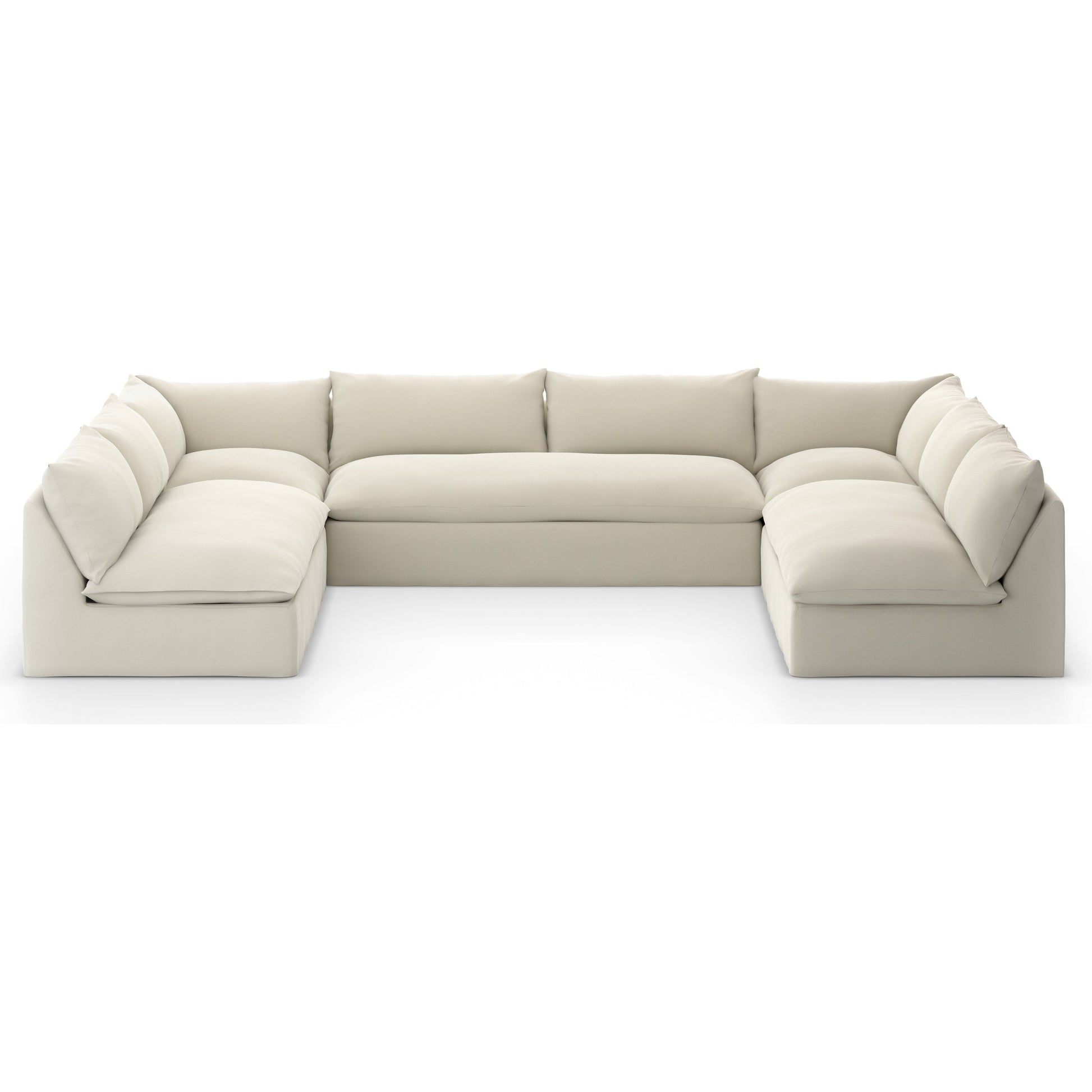 Grant Outdoor 5-PC Sectional by Four Hands in faye ash. Made from 100% olefin, 91% polyurethane foam pad, 9% polyester fiber batting in a transitional style.