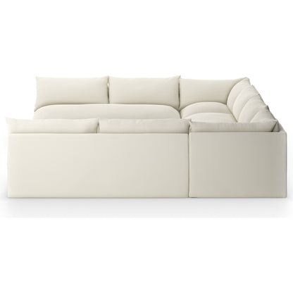 Grant Outdoor 5-PC Sectional by Four Hands in faye ash. Made from 100% olefin, 91% polyurethane foam pad, 9% polyester fiber batting in a transitional style.