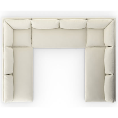 Grant Outdoor 5-PC Sectional by Four Hands in faye ash. Made from 100% olefin, 91% polyurethane foam pad, 9% polyester fiber batting in a transitional style.