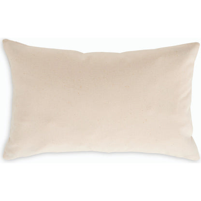 Handwoven Chiapas Pillow by Four Hands in ivory cotton, off white canvas, black cotton and ivory cotton. Made from 100% cotton in a transitional style.