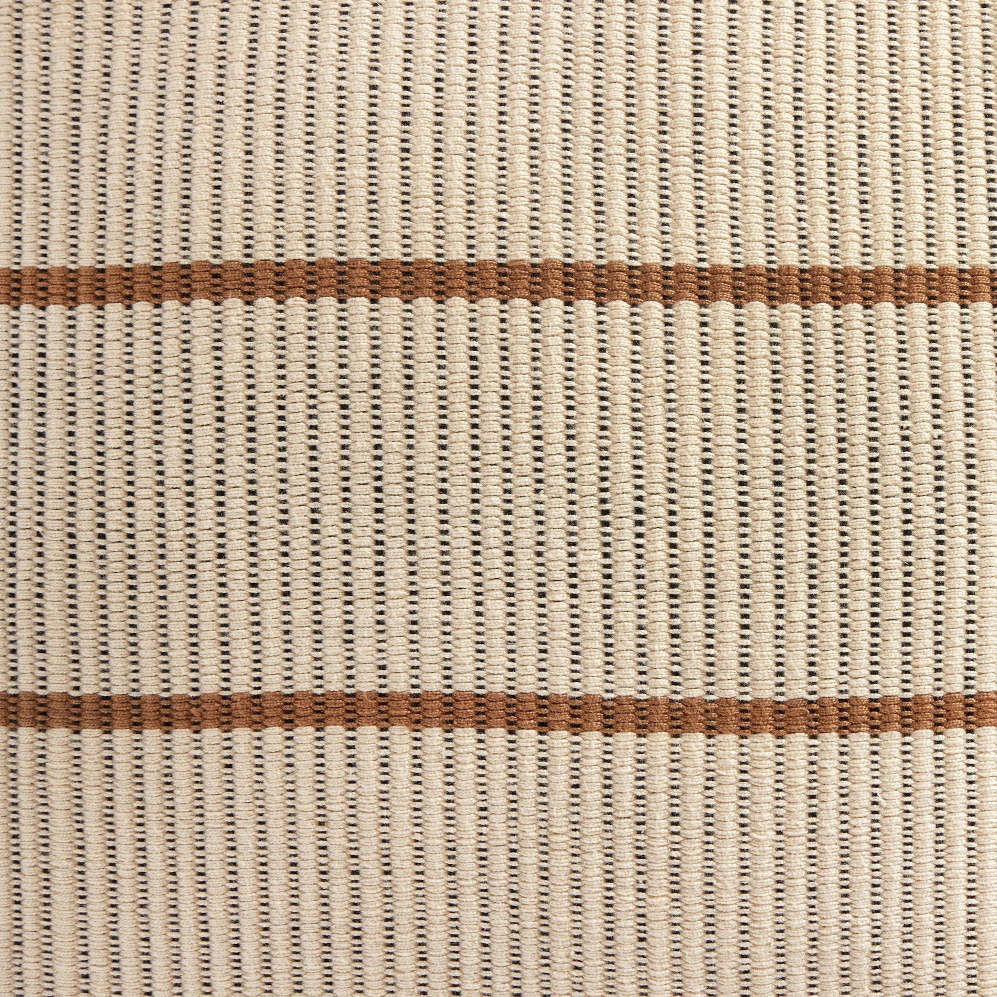 Handwoven Merido Pillow by Four Hands in beige cotton, off white canvas, black cotton. Made from 100% cotton in a unique style.