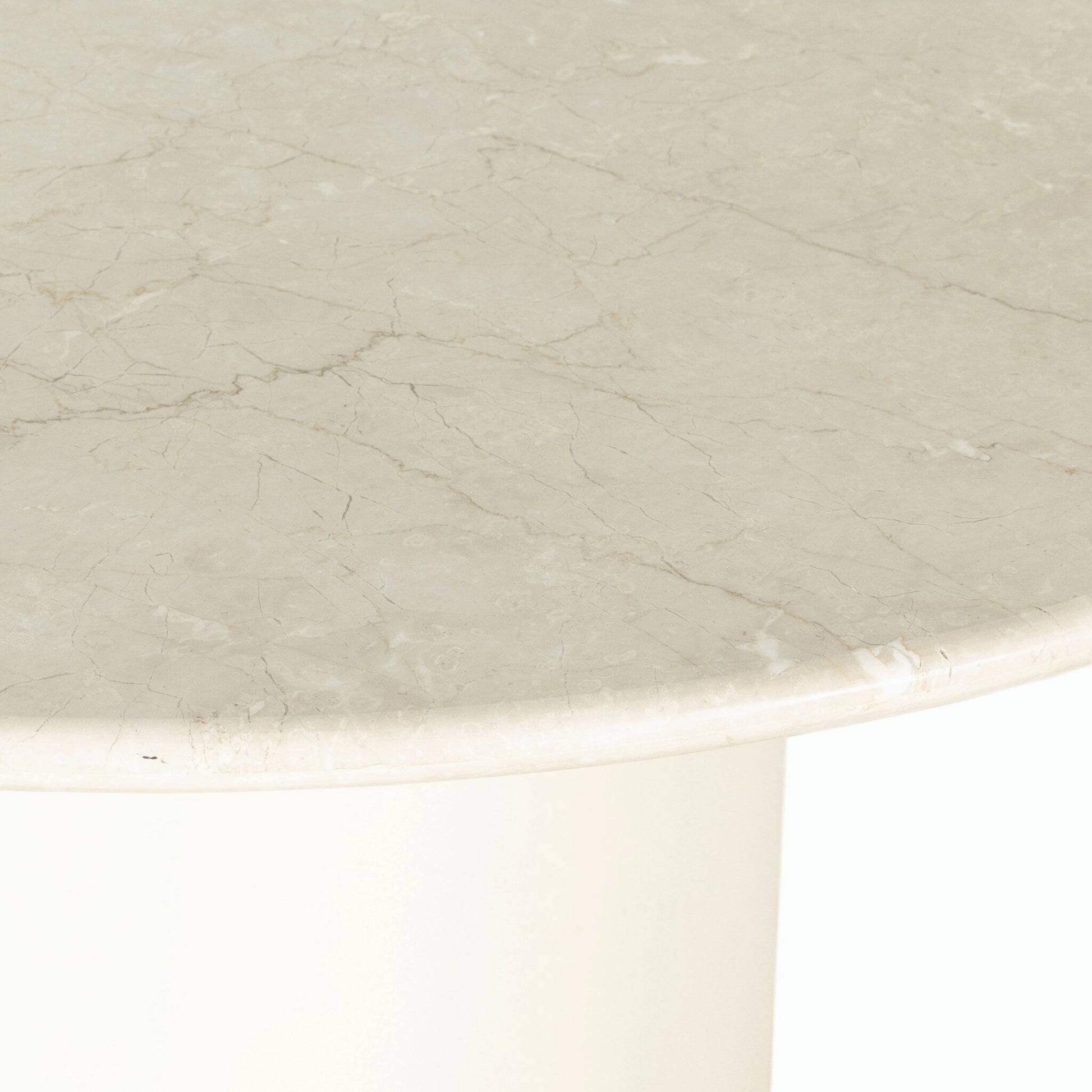 Belle Round Dining Table by Four Hands. Made from solid marble, iron in a modern style.
