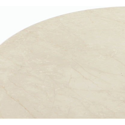 Belle Round Dining Table by Four Hands. Made from solid marble, iron in a modern style.