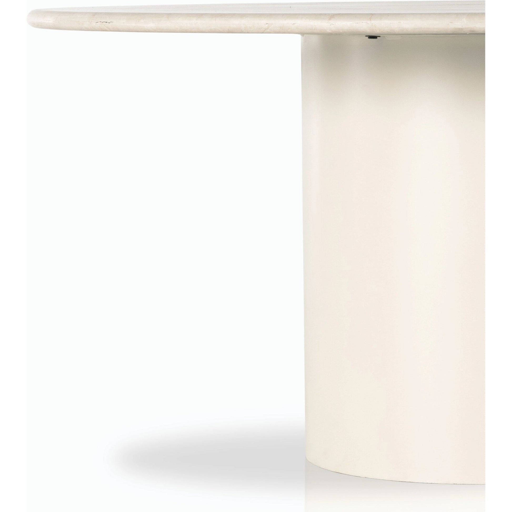 Belle Round Dining Table by Four Hands. Made from solid marble, iron in a modern style.